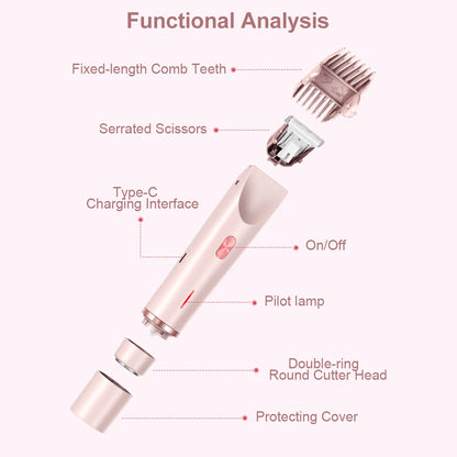 Double Head Shaver Electric Razor Mustache Epilator Leg Bikini Body Hair Trimmer Women Facial Epilator Hair Remover